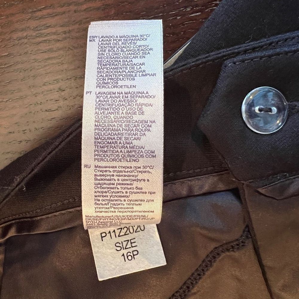 NYDJ Petite Ponte Trouser Black Size 16P - Picture 8 of 12